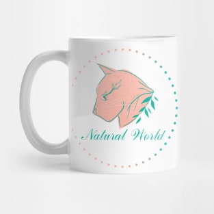 Pink natural cat Mug